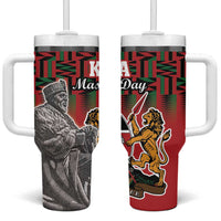 Kenya Mashujaa Day Tumbler With Handle Mzee Jomo Kenyatta With Coat Of Arms - Wonder Print Shop
