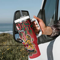 Kenya Mashujaa Day Tumbler With Handle Mzee Jomo Kenyatta With Coat Of Arms - Wonder Print Shop