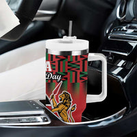 Kenya Mashujaa Day Tumbler With Handle Mzee Jomo Kenyatta With Coat Of Arms - Wonder Print Shop