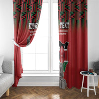 Personalized Kenya Mashujaa Day Window Curtain Mzee Jomo Kenyatta With Coat Of Arms - Wonder Print Shop