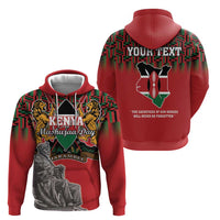 Personalized Kenya Mashujaa Day Zip Hoodie Mzee Jomo Kenyatta With Coat Of Arms - Wonder Print Shop
