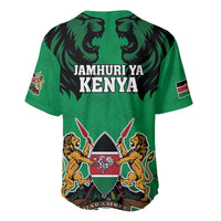 Kenya National Heroes Day Baseball Jersey Mashujaa With Lion Head And Coat Of Arms - Wonder Print Shop