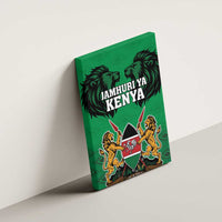 Kenya National Heroes Day Canvas Wall Art Mashujaa With Lion Head And Coat Of Arms - Wonder Print Shop