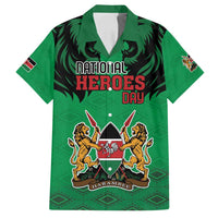 Kenya National Heroes Day Family Matching Long Sleeve Bodycon Dress and Hawaiian Shirt Mashujaa With Lion Head And Coat Of Arms - Wonder Print Shop
