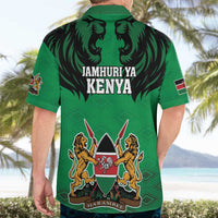 Kenya National Heroes Day Hawaiian Shirt Mashujaa With Lion Head And Coat Of Arms - Wonder Print Shop