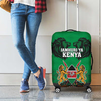 Kenya National Heroes Day Luggage Cover Mashujaa With Lion Head And Coat Of Arms - Wonder Print Shop