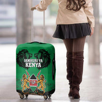Kenya National Heroes Day Luggage Cover Mashujaa With Lion Head And Coat Of Arms - Wonder Print Shop