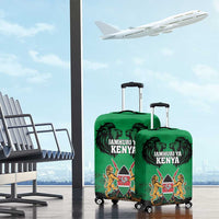 Kenya National Heroes Day Luggage Cover Mashujaa With Lion Head And Coat Of Arms - Wonder Print Shop