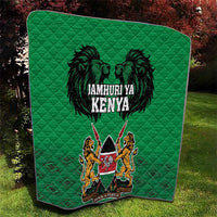Kenya National Heroes Day Quilt Mashujaa With Lion Head And Coat Of Arms - Wonder Print Shop