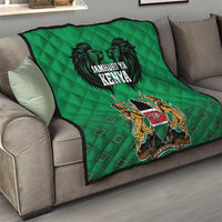 Kenya National Heroes Day Quilt Mashujaa With Lion Head And Coat Of Arms - Wonder Print Shop