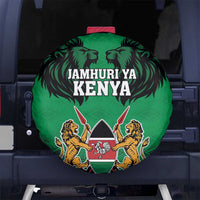 Kenya National Heroes Day Spare Tire Cover Mashujaa With Lion Head And Coat Of Arms - Wonder Print Shop