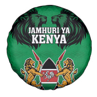 Kenya National Heroes Day Spare Tire Cover Mashujaa With Lion Head And Coat Of Arms - Wonder Print Shop