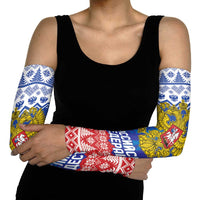 Russia Christmas Arm Sleeves Double Headed Eagle Christmas Patterns - Wonder Print Shop