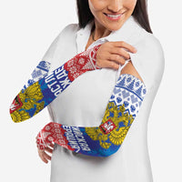 Russia Christmas Arm Sleeves Double Headed Eagle Christmas Patterns - Wonder Print Shop