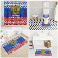 Russia Christmas Bathroom Set Double Headed Eagle Christmas Patterns - Wonder Print Shop