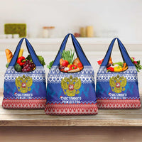 Russia Christmas Grocery Bag Double Headed Eagle Christmas Patterns - Wonder Print Shop