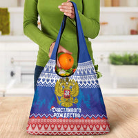 Russia Christmas Grocery Bag Double Headed Eagle Christmas Patterns - Wonder Print Shop