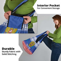 Russia Christmas Grocery Bag Double Headed Eagle Christmas Patterns - Wonder Print Shop