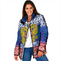 Russia Christmas Padded Jacket Double Headed Eagle Christmas Patterns - Wonder Print Shop