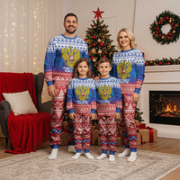 Russia Christmas Pajama Set Double Headed Eagle Christmas Patterns - Wonder Print Shop