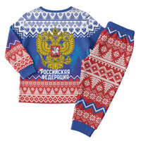 Russia Christmas Pajama Set Double Headed Eagle Christmas Patterns - Wonder Print Shop