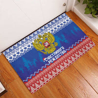Russia Christmas Rubber Doormat Double Headed Eagle Christmas Patterns - Wonder Print Shop