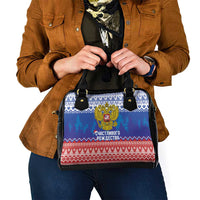 Russia Christmas Shoulder Handbag Double Headed Eagle Christmas Patterns - Wonder Print Shop