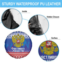 Russia Christmas Spare Tire Cover Double Headed Eagle Christmas Patterns - Wonder Print Shop