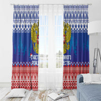 Russia Christmas Window Curtain Double Headed Eagle Christmas Patterns - Wonder Print Shop