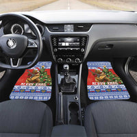 Russia Christmas Car Mats Brown Bear Playing Balalaika - Wonder Print Shop
