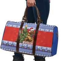 Russia Christmas Travel Bag Brown Bear Playing Balalaika - Wonder Print Shop