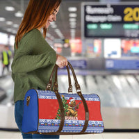 Russia Christmas Travel Bag Brown Bear Playing Balalaika - Wonder Print Shop