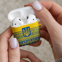 Ukraine Trident Christmas AirPods Case Vyshyvanka Patterns - Wonder Print Shop