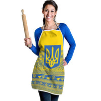 Ukraine Trident Christmas Apron Vyshyvanka Patterns - Wonder Print Shop