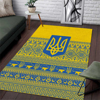Ukraine Trident Christmas Area Rug Vyshyvanka Patterns - Wonder Print Shop