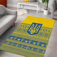 Ukraine Trident Christmas Area Rug Vyshyvanka Patterns - Wonder Print Shop