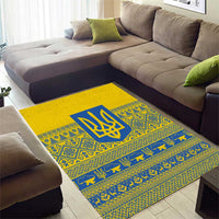 Ukraine Trident Christmas Area Rug Vyshyvanka Patterns - Wonder Print Shop