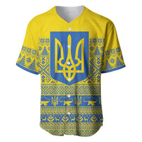 Ukraine Trident Christmas Baseball Jersey Vyshyvanka Patterns - Wonder Print Shop