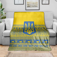 Ukraine Trident Christmas Blanket Vyshyvanka Patterns - Wonder Print Shop