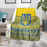 Ukraine Trident Christmas Blanket Vyshyvanka Patterns - Wonder Print Shop