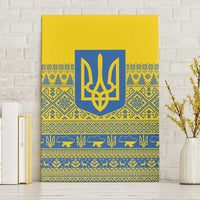 Ukraine Trident Christmas Canvas Wall Art Vyshyvanka Patterns - Wonder Print Shop