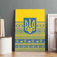 Ukraine Trident Christmas Canvas Wall Art Vyshyvanka Patterns - Wonder Print Shop