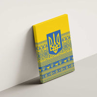 Ukraine Trident Christmas Canvas Wall Art Vyshyvanka Patterns - Wonder Print Shop