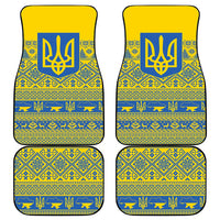 Ukraine Trident Christmas Car Mats Vyshyvanka Patterns - Wonder Print Shop