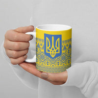 Ukraine Trident Christmas Ceramic Mug Vyshyvanka Patterns - Wonder Print Shop