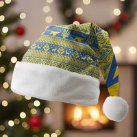 Ukraine Trident Christmas Santa Hat Vyshyvanka Patterns - Wonder Print Shop