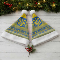 Ukraine Trident Christmas Santa Hat Vyshyvanka Patterns - Wonder Print Shop