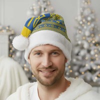 Ukraine Trident Christmas Santa Hat Vyshyvanka Patterns - Wonder Print Shop
