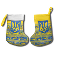 Ukraine Trident Christmas Stocking Vyshyvanka Patterns - Wonder Print Shop