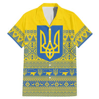 Ukraine Trident Christmas Family Matching Mermaid Dress and Hawaiian Shirt Vyshyvanka Patterns - Wonder Print Shop